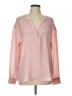 Joe Fresh 100% Polyester Pink Long Sleeve Blouse Size L - photo 1