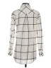 Athleta 100% Cotton Plaid Ivory Long Sleeve Button-Down Shirt Size S - photo 2