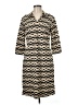 J. McLaughlin Chevron-herringbone Tan Casual Dress Size M - photo 1