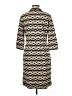 J. McLaughlin Chevron-herringbone Tan Casual Dress Size M - photo 2