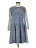 Holding Horses 100% Polyester Paisley Blue Casual Dress Size 0 - photo 1