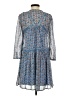 Holding Horses 100% Polyester Paisley Blue Casual Dress Size 0 - photo 2