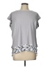 Elle 100% Polyester Gray Short Sleeve Top Size L - photo 1