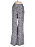 Rebecca Taylor 100% Silk Floral Gray Purple Silk Pants Size 00 - photo 1