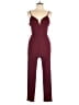 Blāshe Solid Burgundy Jumpsuit Size L - photo 1