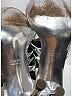 Miu Miu 100% Leather Metallic Silver Sandals Size EU 38 - photo 6