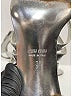 Miu Miu 100% Leather Metallic Silver Sandals Size EU 38 - photo 5