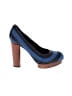 Tory Burch Color Block Blue Heels Size 10 - photo 1