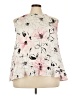 Torrid Floral Ivory Sleeveless Blouse Size 3X Plus (3) - photo 1