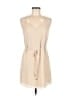 Naked Zebra 100% Polyester Solid Tan Casual Dress Size M - photo 1