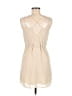 Naked Zebra 100% Polyester Solid Tan Casual Dress Size M - photo 2