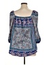 Weekend Suzanne Betro 100% Polyester Blue 3/4 Sleeve Blouse Size XL - photo 2
