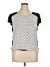 Lauren Conrad 100% Polyester Silver Short Sleeve Top Size XL - photo 1