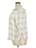 Well Worn 100% Viscose Plaid Ivory 3/4 Sleeve Button-Down Shirt Size XXL - photo 5
