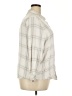 Well Worn 100% Viscose Plaid Ivory 3/4 Sleeve Button-Down Shirt Size XXL - photo 4