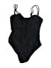 Unbranded Solid Black One Piece Swimsuit Size XL - photo 2