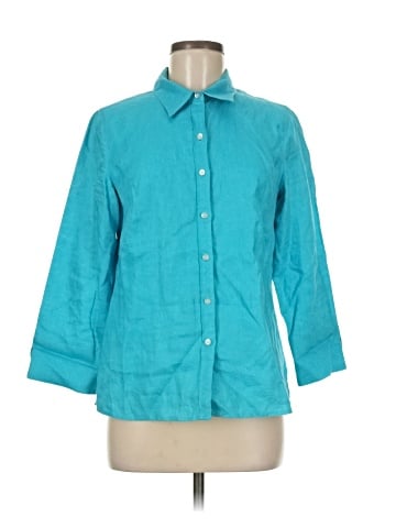 Talbots 3/4 Sleeve Button-Down Shirt (view 1)