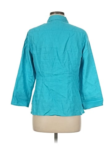 Talbots 3/4 Sleeve Button-Down Shirt (view 2)