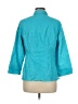 Talbots 100% Linen Teal 3/4 Sleeve Button-Down Shirt Size 8 - photo 2