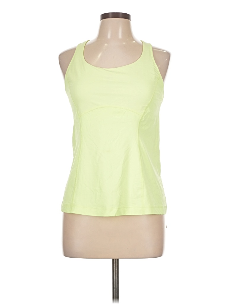 Pre-owned Lululemon Athletica Tank Top Green Halter Neckline Tops