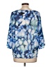 Sara Michelle Blue 3/4 Sleeve Blouse Size L - photo 2
