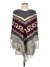 Entro 100% Acrylic Gray Poncho Size Sm - Med - photo 1