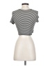 Soprano Stripes Black Silver Short Sleeve Top Size S - photo 2
