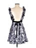Free People 100% Polyethylene Metallic Silver Purple Cocktail Dress Size 6 - photo 2