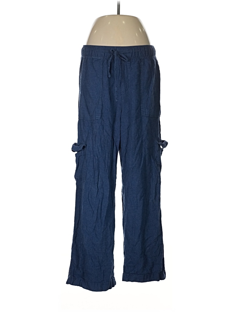 Pre-owned Gap Linen Pants In Blue