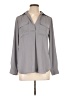 Ann Taylor 100% Polyester Gray Long Sleeve Blouse Size S - photo 1