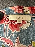 Ann Taylor LOFT 100% Polyester Floral Blue Long Sleeve Blouse Size M - photo 7