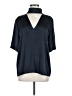 Theory 100% Polyester Black Short Sleeve Blouse Size M - photo 1
