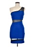 City Triangles Color Block Blue Cocktail Dress Size M - photo 1