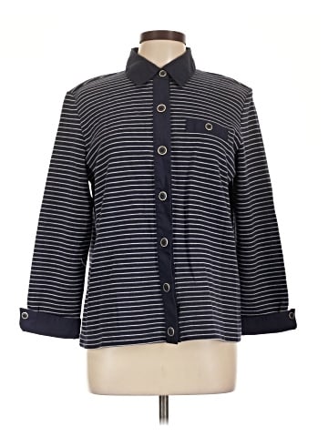 Draper's & Damon's 3/4 Sleeve Button-Down Shirt (view 1)