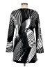Chico's Graphic Black Casual Dress Size Med (1) - photo 2