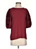 Ann Taylor 100% Polyester Burgundy 3/4 Sleeve Top Size XXS - photo 1