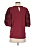 Ann Taylor 100% Polyester Burgundy 3/4 Sleeve Top Size XXS - photo 2