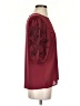 Ann Taylor 100% Polyester Burgundy 3/4 Sleeve Top Size XXS - photo 4