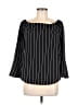 Bar III 100% Polyester Black 3/4 Sleeve Blouse Size M - photo 1