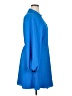Halogen 100% Polyester Solid Blue Casual Dress Size 1X - photo 4
