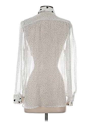 7 For All Mankind Long Sleeve Silk Top (view 2)