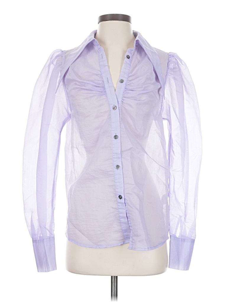 Pre-owned Assorted Brands Long Sleeve Blouse In Purple