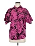 Assorted Brands Tropical Pink Short Sleeve Blouse Size M - photo 1