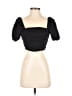 Glassons Black Short Sleeve Top Size 6 - photo 1