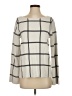 Ann Taylor Checkered-gingham Ivory Pullover Sweater Size S - photo 1