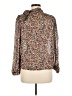 KONTROL Contemporary Brown Long Sleeve Blouse Size M - photo 2