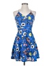 Jealous Tomato 100% Polyester Print Blue Cocktail Dress Size S - photo 1