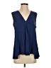 Theory Blue Sleeveless Silk Top Size S - photo 1