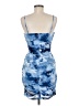 Bebe 100% Polyester Tie-dye Blue Cocktail Dress Size M - photo 2