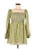 PrettyLittleThing 100% Polyester Checkered-gingham Green Casual Dress Size 8 - photo 1